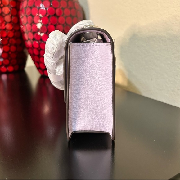 Kate Spade Phoebe Turnlock Mini Flap Crossbody Light Frozen Lilac MSRP $329 - Picture 6 of 17